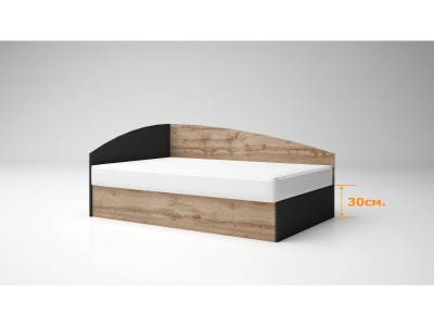 Κρεβάτι Leo 4 ( βοτάν δρυς /ανθρακίτη )